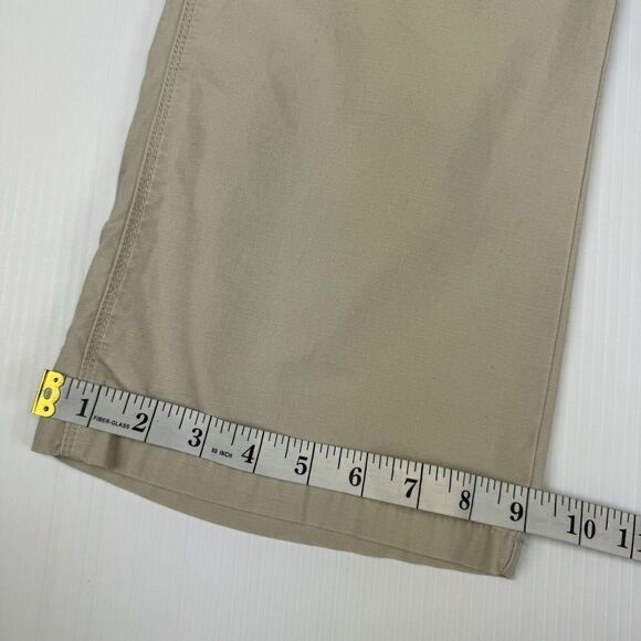 Calvin Klein Jeans Cropped Pants Cream Beige Khaki Cotton Size 12 - Picture 11 of 12